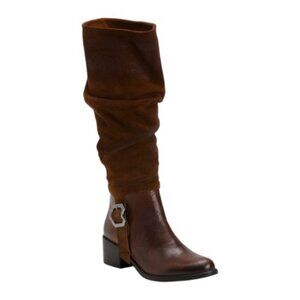 EMANUELE CRASTO Made In Italy Suede Slouchy High Shaft Boots